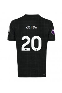 Tottenham Hotspur Mohammed Kudus #20 Jalkapallovaatteet Vieraspaita 2025-26 Lyhythihainen